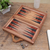 Wood backgammon set, 'Winding Games' - Handcrafted Cempaka Wood Backgammon Set from Bali (image 2) thumbail
