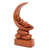 Wood sculpture, 'Dream Baby' - Suar Wood Figure Sculpture with Moon Motif (image 2b) thumbail