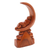 Wood sculpture, 'Dream Baby' - Suar Wood Figure Sculpture with Moon Motif (image 2d) thumbail