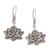 Sterling silver dangle earrings, 'Enchanted Lotus' - Handmade Floral Sterling Silver Dangle Earrings from Java