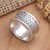 Men's sterling silver band ring, 'In a Labyrinth' - Men's Sterling Silver Band Ring with Labyrinth Motif (image 2) thumbail
