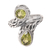 Peridot cocktail ring, 'Youthful Stones' - Faceted Peridot Cocktail Ring Made from Sterling Silver