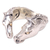 Men's gold-accented wrap ring, 'Wild Stallion' - Men's Gold-Accented Wrap Ring with Horse Motif