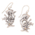 Gold-accented dangle earrings, 'Marine Biology' - Gold-Accented Dangle Earrings with Sea Life Motif