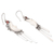 Garnet dangle earrings, 'Tasseled Moon' - Garnet Dangle Earrings with Crescent Moon Motif