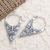 Sterling silver hoop earrings, 'Balinese Roots' - Handmade Sterling Silver Sea Catch Hoop Earrings from Bali (image 2b) thumbail