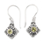Peridot dangle earrings, 'Life Balance' - Balinese Sterling Silver and Peridot Dangle Earrings