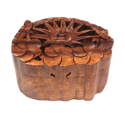 caja de rompecabezas de madera - Caja Rompecabezas de Madera de Suar Tallada a Mano en Bali
