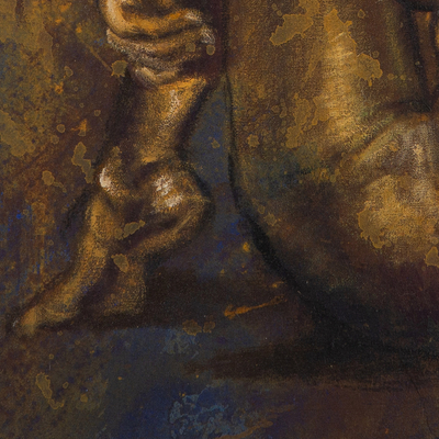 'Nudetopia III' - Retrato expresionista en óleos y acrílicos sobre lienzo