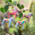 Wood ornaments, 'Dala Winter' (set of 4) - Set of 4 Handmade Wooden Equine Ornaments for Christmas (image 2) thumbail