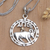 Gold-accented pendant necklace, 'Sparkling Aries' - 18k Gold-Accented Aries Pendant Necklace from Bali