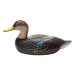 Wood statuette, 'Blue-Winged Teal' - Handmade Javanese Suar Wood Duck Statuette