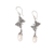 Cultured pearl dangle earrings, 'Butterfly Allure' - Handmade Cultured Pearl and Sterling Silver Dangle Earrings thumbail