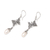 Cultured pearl dangle earrings, 'Butterfly Allure' - Handmade Cultured Pearl and Sterling Silver Dangle Earrings (image 2b) thumbail
