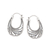 Sterling silver hoop earrings, 'Time Warp' - Handmade Sterling Silver Sea Catch Hoop Earrings from Bali thumbail