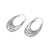 Sterling silver hoop earrings, 'Time Warp' - Handmade Sterling Silver Sea Catch Hoop Earrings from Bali (image 2b) thumbail