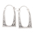 Sterling silver hoop earrings, 'Lovely Arrival' - Handmade Sterling Silver Saddleback Hoop Earrings from Bali thumbail