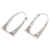 Sterling silver hoop earrings, 'Lovely Arrival' - Handmade Sterling Silver Saddleback Hoop Earrings from Bali (image 2b) thumbail