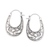 Sterling silver hoop earrings, 'Wraps of Nature' - Artisan Crafted Leaf-Themed Sterling Silver Hoop Earrings thumbail