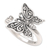 Sterling silver cocktail ring, 'Butterfly Leisure' - 925 Sterling Silver Butterfly Cocktail Ring from Bali thumbail