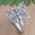 Sterling silver cocktail ring, 'Butterfly Leisure' - 925 Sterling Silver Butterfly Cocktail Ring from Bali (image 2b) thumbail