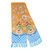 Rayon scarf, 'Caramel Ganesh' - Caramel Rayon Scarf with Hand-Painted Ganesh