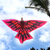 Nylondrachen - Handbemalter balinesischer Weißkopfseeadler-Drachen aus rotem Nylon