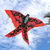 cometa de nailon - Cometa de rana voladora balinesa roja de nailon pintada a mano