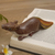 Wood figurine, 'Jumpy Squirrel' - Indonesian Hand-carved & Hand-painted Squirrel Wood Figurine