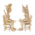 Crocodile wood sculptures, 'Wedding Ceremony' (pair) - Handmade Crocodile Wood Wedding Sculptures (Pair)