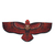 Nylon-Drachen 'Proud Red Eagle' (Stolzer Roter Adler) - Handbemalter balinesischer Adlerdrachen aus rotem Nylon