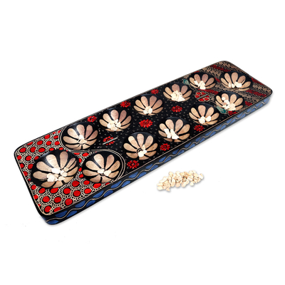 Mancala-Spiel aus Batikholz - Mancala-Brettspiel aus Batikholz, handgefertigt