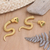 Gold-plated peridot drop earrings, 'Green Snake Attack' - 18k Gold-Plated Snake Drop Earrings with Peridot Stones (image 2) thumbail