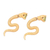 Gold-plated peridot drop earrings, 'Green Snake Attack' - 18k Gold-Plated Snake Drop Earrings with Peridot Stones thumbail