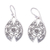Sterling silver dangle earrings, 'Charming Shields' - Balinese Sterling Silver Dangle Earrings with Floral Motif