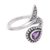 Amethyst cocktail ring, 'Dolphin Tale in Purple' - Amethyst and Sterling Silver Cocktail Ring Crafted in Bali