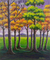 'A Difference' - Pintura acrílica original con temática de árboles.