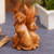 Wood statuette, 'Cat Guard' - Hand Carved Suar Wood Cat Statuette from Bali (image 2) thumbail