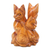 Wood statuette, 'Cat Guard' - Hand Carved Suar Wood Cat Statuette from Bali (image 2c) thumbail
