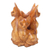 Wood statuette, 'Cat Guard' - Hand Carved Suar Wood Cat Statuette from Bali (image 2d) thumbail