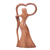 Wood statuette, 'Woman Celebrating' - Abstract Woman Wood Statuette Hand Carved in Indonesia