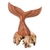 Wood sculpture, 'Dolphin Tail' - Hand-Carved Jempinis Wood Sculpture with Natural Base (image 2c) thumbail