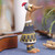 Wood sculpture, 'Roman Duck' - Bamboo and Teak Wood Duck Sculpture in Roman Garments