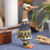 Wood sculpture, 'Roman Duck' - Bamboo and Teak Wood Duck Sculpture in Roman Garments