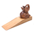 Wood door stop, 'Lazy Elephant' - Hand Carved Elephant Wood Door Stop from Bali (image 2c) thumbail