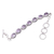 Amethyst link bracelet, 'Purple Temptation' - Balinese Traditional Silver and Amethyst Link Bracelet (image 2b) thumbail