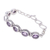 Amethyst link bracelet, 'Purple Temptation' - Balinese Traditional Silver and Amethyst Link Bracelet (image 2c) thumbail