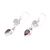Garnet and rainbow moonstone dangle earrings, 'Dear Younger Sister' - Garnet & Rainbow Moonstone Sterling Silver Dangle Earrings (image 2b) thumbail