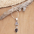 Garnet and rainbow moonstone pendant necklace, 'Dear Younger Sister' - Garnet & Rainbow Moonstone Sterling Silver Pendant Necklace (image 2b) thumbail