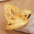 Gold-plated garnet cocktail ring, 'Golden Cobra Queen' - 18k Gold-Plated Snake Cocktail Ring with Garnet Stone (image 2) thumbail